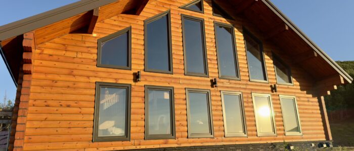 Dow and Duggan log home exterior detail